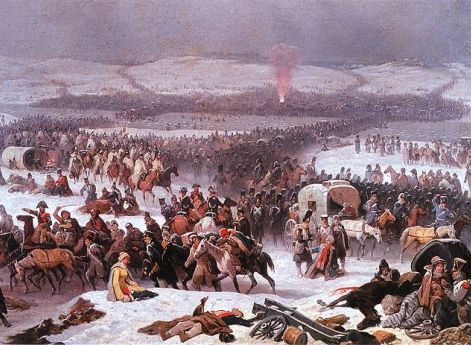 Переправа войск Наполеона через Березину. Я. Суходольский. 1895 год.