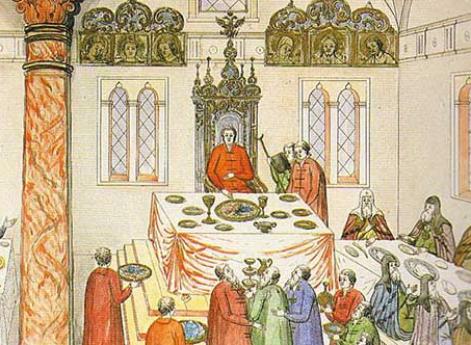 Торжества в Грановитой палате московского Кремля