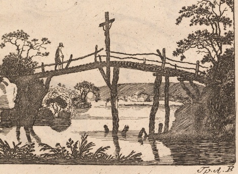 Пейзаж. Иллюстрация ко второму уроку из учебника рисования XVIII века