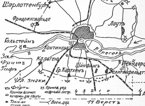 Сокращенный план Кенигсберга