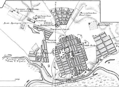 План города Оренбурга 1876 года