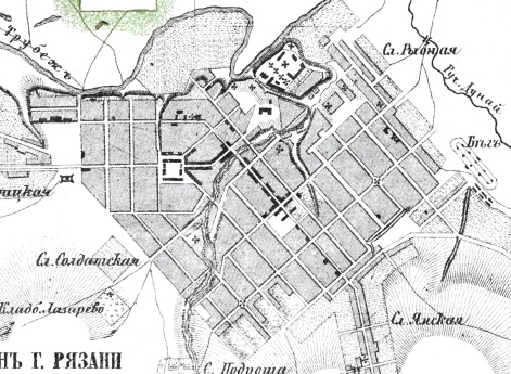 План города Рязани 1876 года