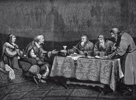 Посольская изба. С картины академика Шварца.