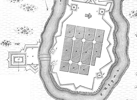 Полевые и временные укрепления. Изобр.1. Форт Святого Иоанна, построенный в кампанию 1739 года