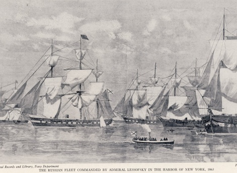 Русская эскадра на рейде Нью-Йорка