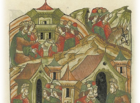 Владимирский князь Всеволод Юрьевич посылает послов к Рюрику Олеговичу, прося заключить договор, что он не станет воевать с ними, пока они не примирятся с Всеволодом и Давидом.