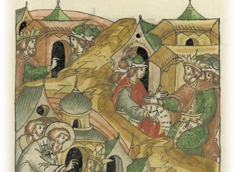 О Савве Сербском. Венгерский король, увидев, как Савва молитвой вызвал ледяной град в знойный день, принимает православную веру и заключает мир с королем Стефаном, братом Саввы.