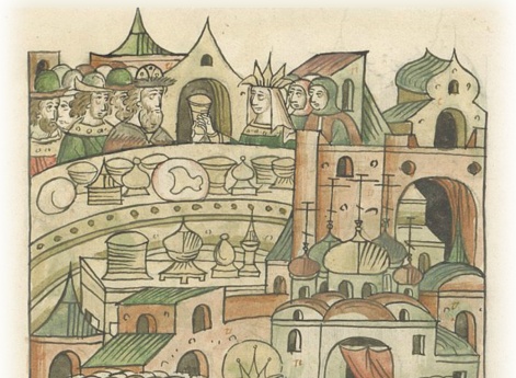 Женитьба великого князя Василия Ивановича на княжне Елене, дочери князя Василия Львовича Глинского.