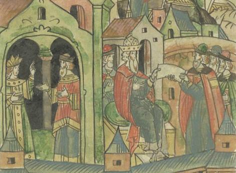 Царевна Софья соглашается пойти замуж за великого князя Ивана Васильевича. Папа Павел отпускает посла великого князя Ивана Фрязина с тем, чтобы отдать за него царевну, и просит прислать за ней бояр.