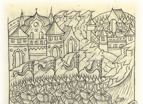 Князь Петр Серебряный идет из Нижнего Новгорода на Круглую гору.