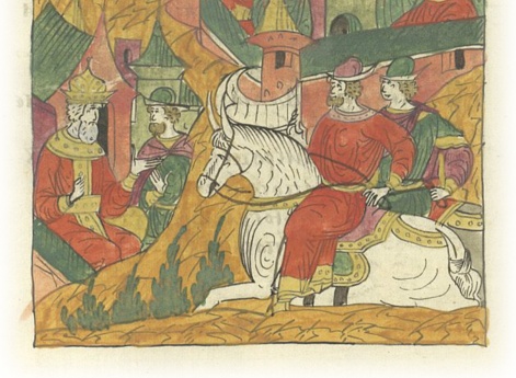 Царь Иван Васильевич отпускает гонца Никиту Сущова в Литву с грамотой к королю.