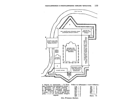 План Цетинского монастыря.