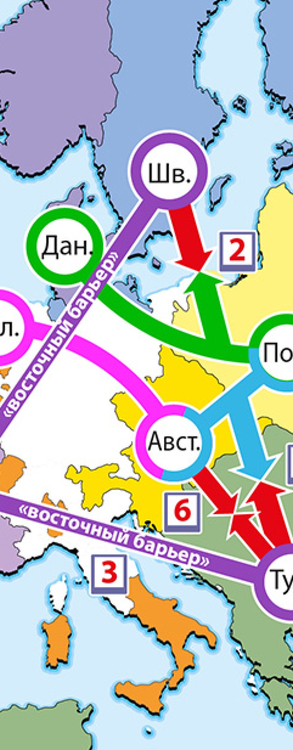 1667–1721 гг. Сдерживание Франции, Турции и Швеции