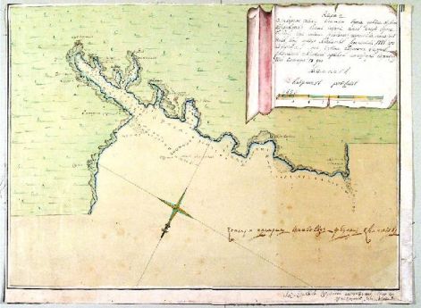 Х.Г.Гейслер. Вид Ахтиарской (Севастопольской) бухты.1794 г. Гравюра, акварель.