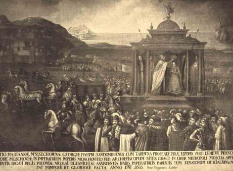 Въезд Марины Мнишек со свитой в Москву 3 мая 1606 г. Неизвестный художник. XVII в.