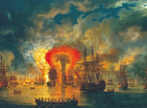 Сожжение турецкого флота в бухте Чесма