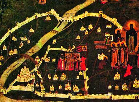 Вид на Псков около 1689 г. «Икона Жиглевича»