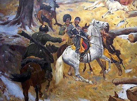 Смерть генерала Слепцова в бою 10 декабря 1851 г.