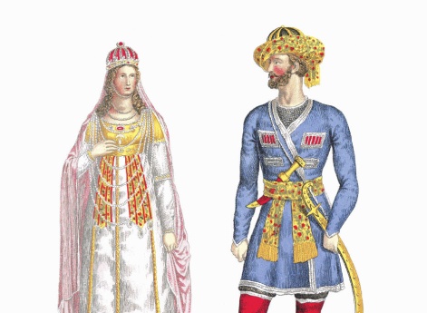 Великий князь Николай Павлович в костюме Алариса, царя Бухарского, и Великая княгиня Александра Федоровна в костюме Лалла Рук