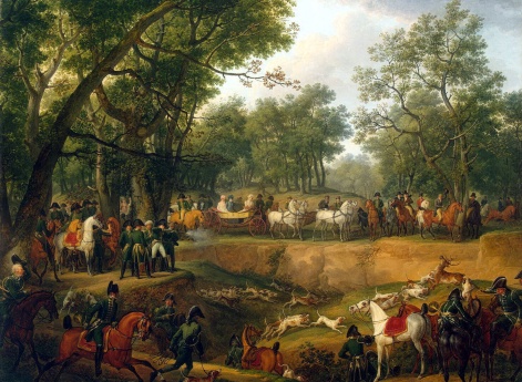 Наполеон в сопровождении Марии-Луизы на охоте в Компьенском лесу