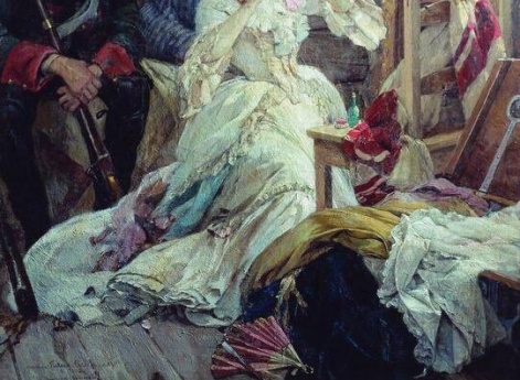 Мария Гамильтон перед казнью.