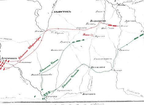 Действия Чичагова и Сакена
