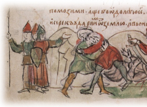 Единоборство Мстислава Владимировича с Редедей Касожским; убийство Мстиславом Редеди ножом