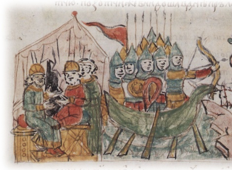 Стояние войск Юрия Владимировича Долгорукого с союзниками в шатрах напротив Киева; стычки войск Юрия с киевскими судовыми дружинами, не подпускающими противника к Днепру.