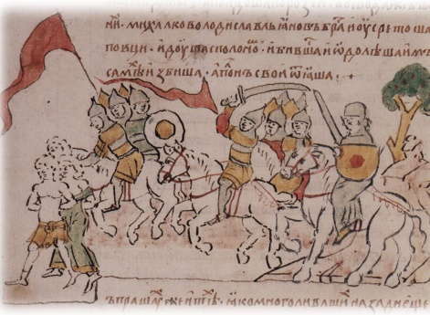 Уничтожение половецкого конвойного отряда дружиной Михалка Юрьевича и освобождение плененных.