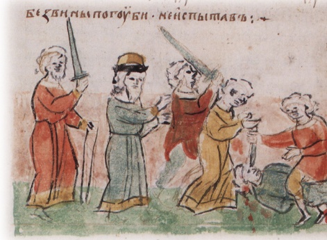 Расправа Мстислава Изяславича Полоцкого с восставшими киевлянами, причастными к освобождению Всеслава Брячиславича Полоцкого