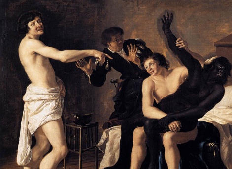 Трое белых и негритянка