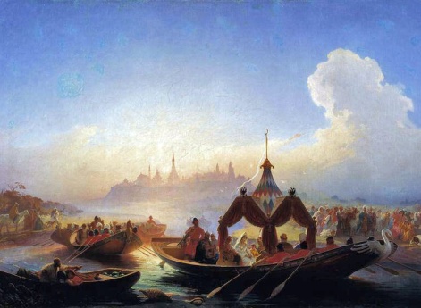 Пленённая царица Сююмбике, покидающая Казань. 
