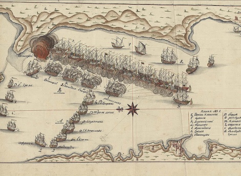 План Хиосского морского сражения