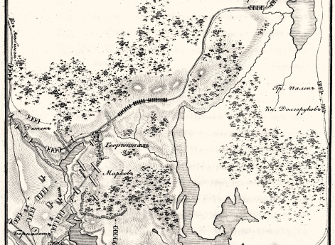 Карта: Дело при Морунгене  13 (25) января 1807 года [и бой за г. Либштадт]