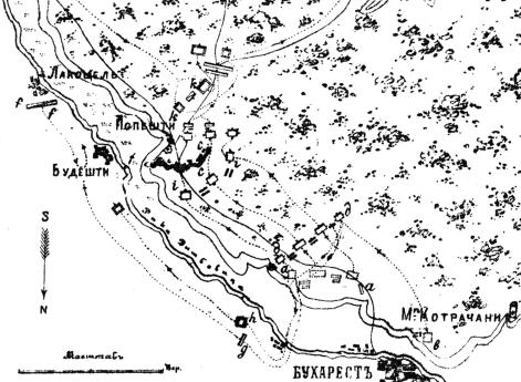 План сражения при Бухаресте 20 октября 1771 года